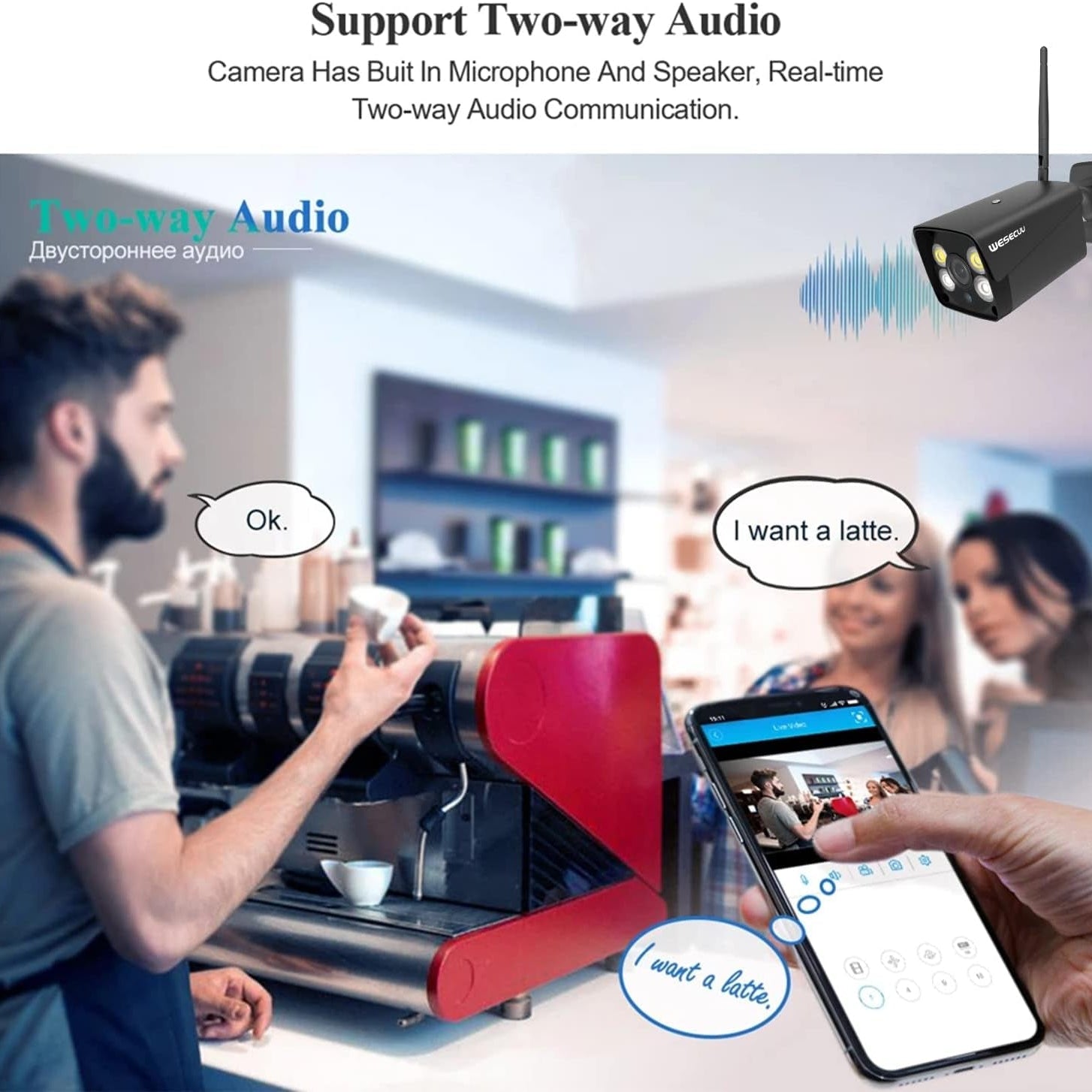 3MP Wireless Security Camera System, 4 Wireless Camera, 8CH 5MP NVR, Home Security Camera System with No Hard Drive, AI Human Detection, Floodlight, Color Night Vision, Audio, Outdoor, Indoor
