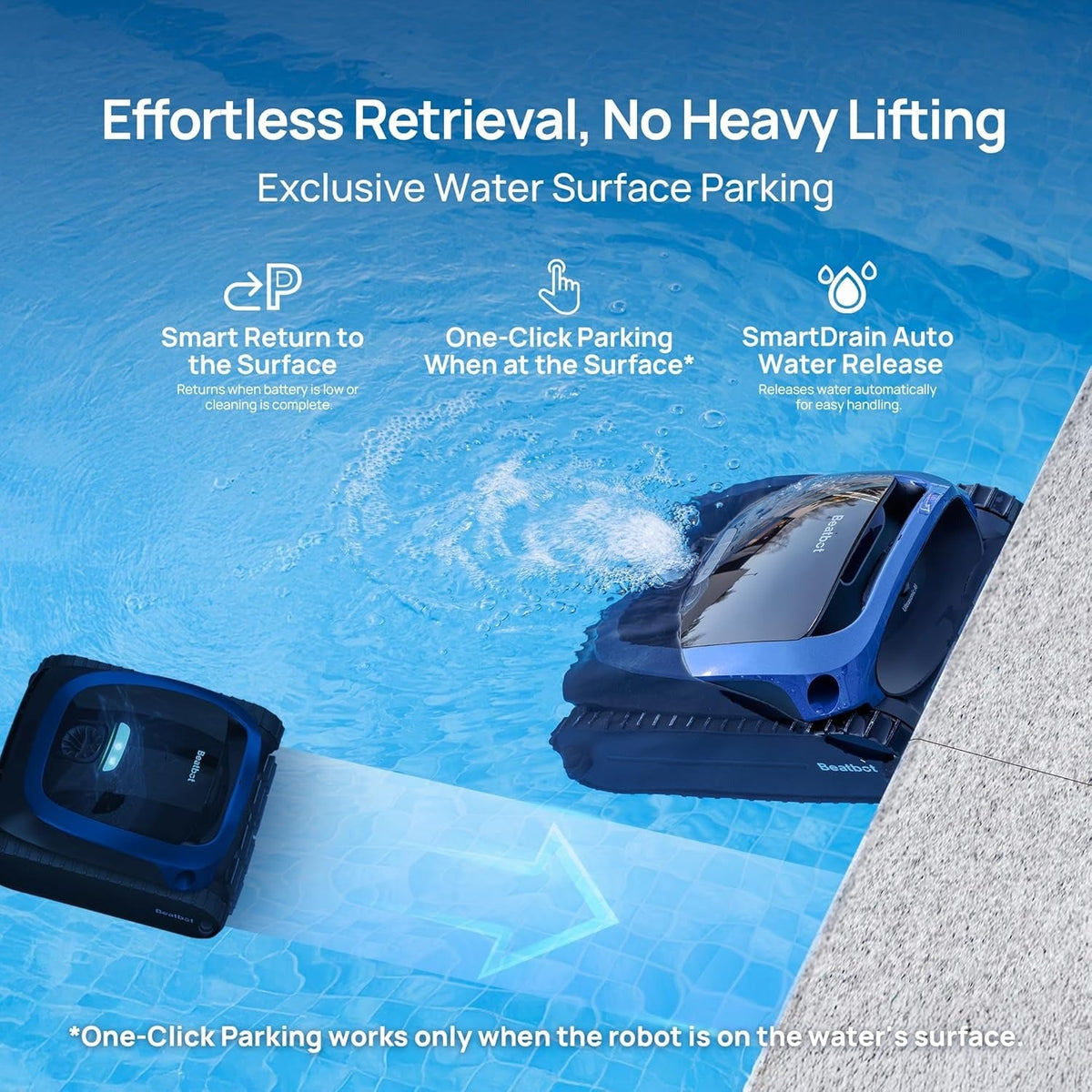 Beatbot AquaSense 2 Robotic Pool Cleaner + Beatbot iSkim Robotic Pool Skimmer