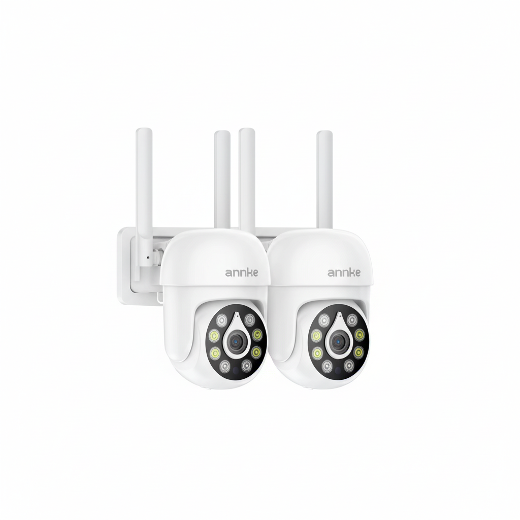 4MP Solar PTZ WiFi Security Camera System – 10CH, 12″ LCD, Color Night Vision