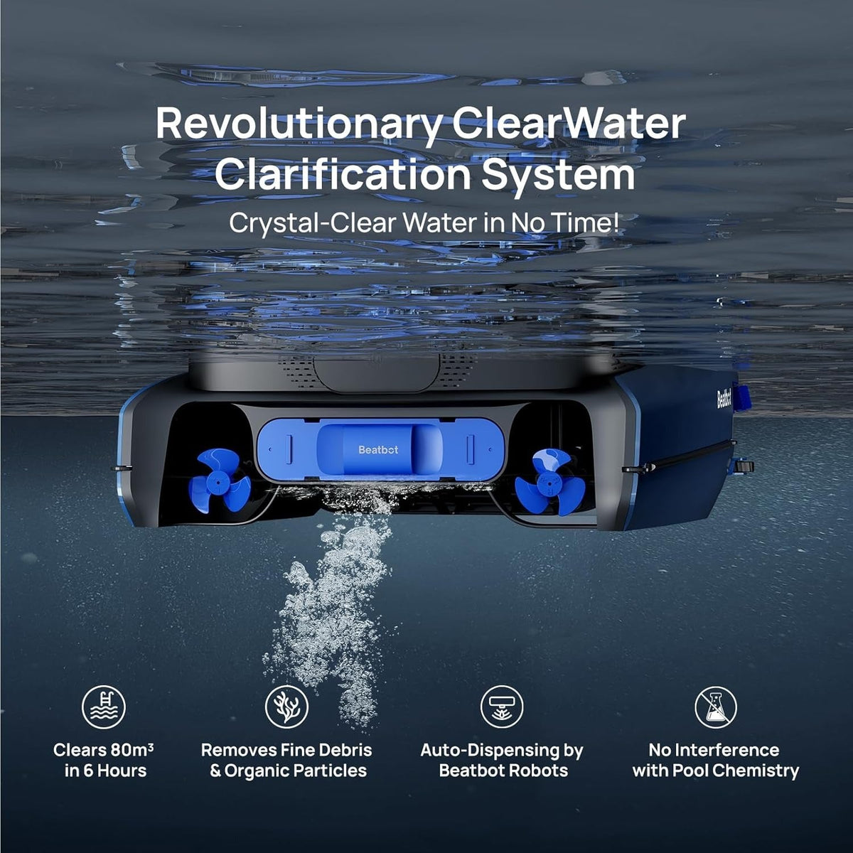 Beatbot AquaSense 2 Robotic Pool Cleaner + Beatbot iSkim Robotic Pool Skimmer