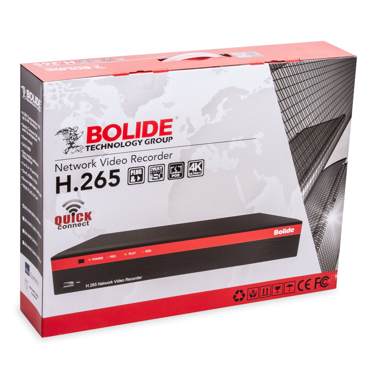 Bolide BN-NVR/8NX-S/NDAA 8-Channel NVR with 8-Port PoE and iPac AI