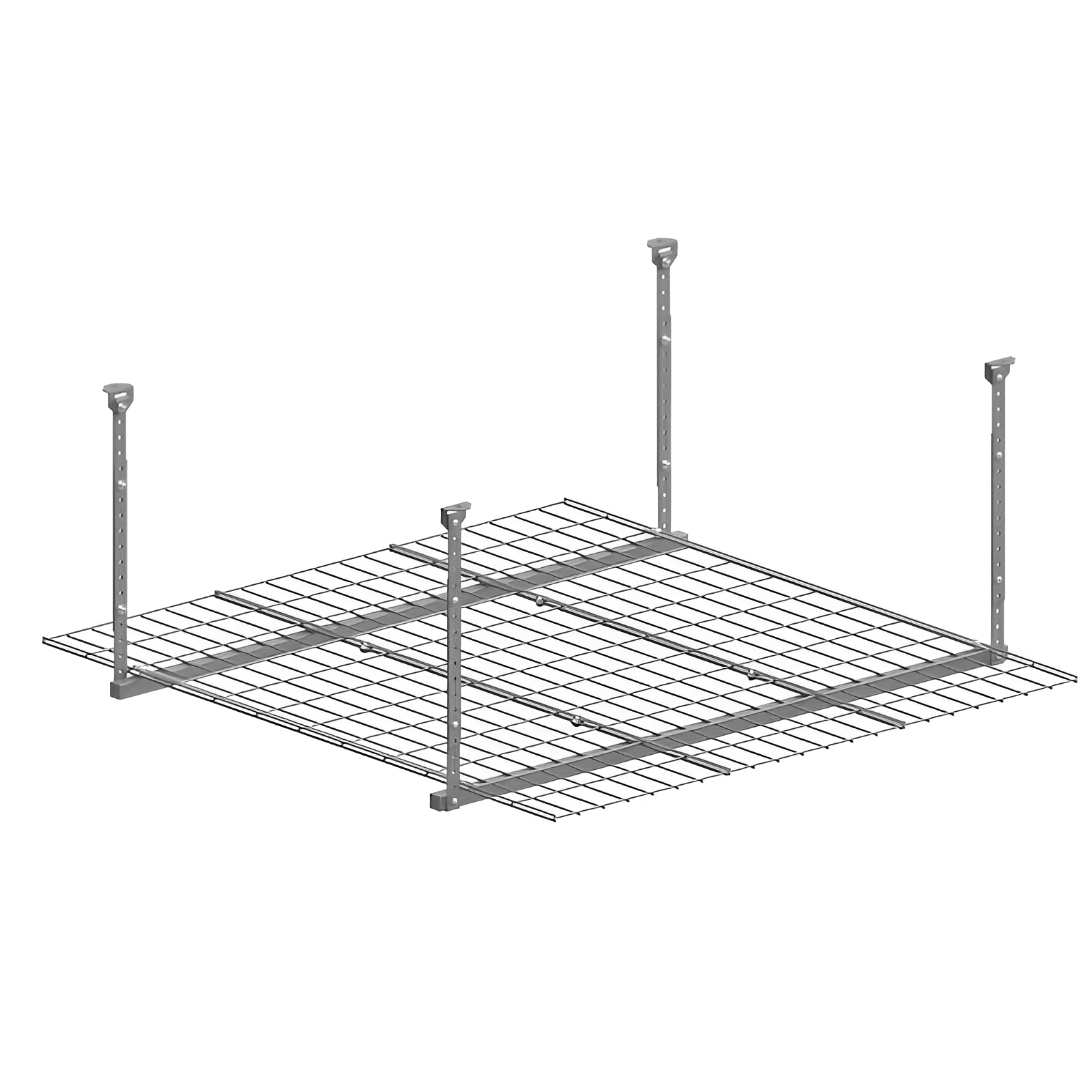 Adjustable Height Overhead Garage Storage 250-Lb in Gray Steel ( 48-In W X 42-In D )