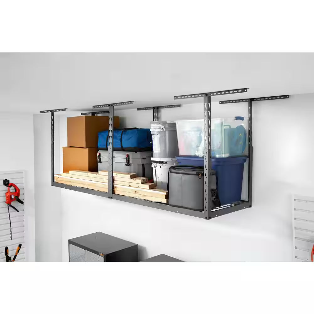 Gearloft Hammered Granite Adjustable Height Overhead Garage Storage Rack (96 in W X 24 in D)