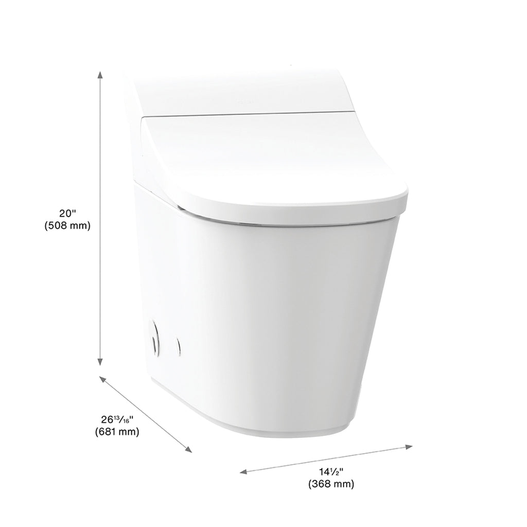Kohler Jaro One-Piece Elongated Smart Toilet, Dual-Flush
