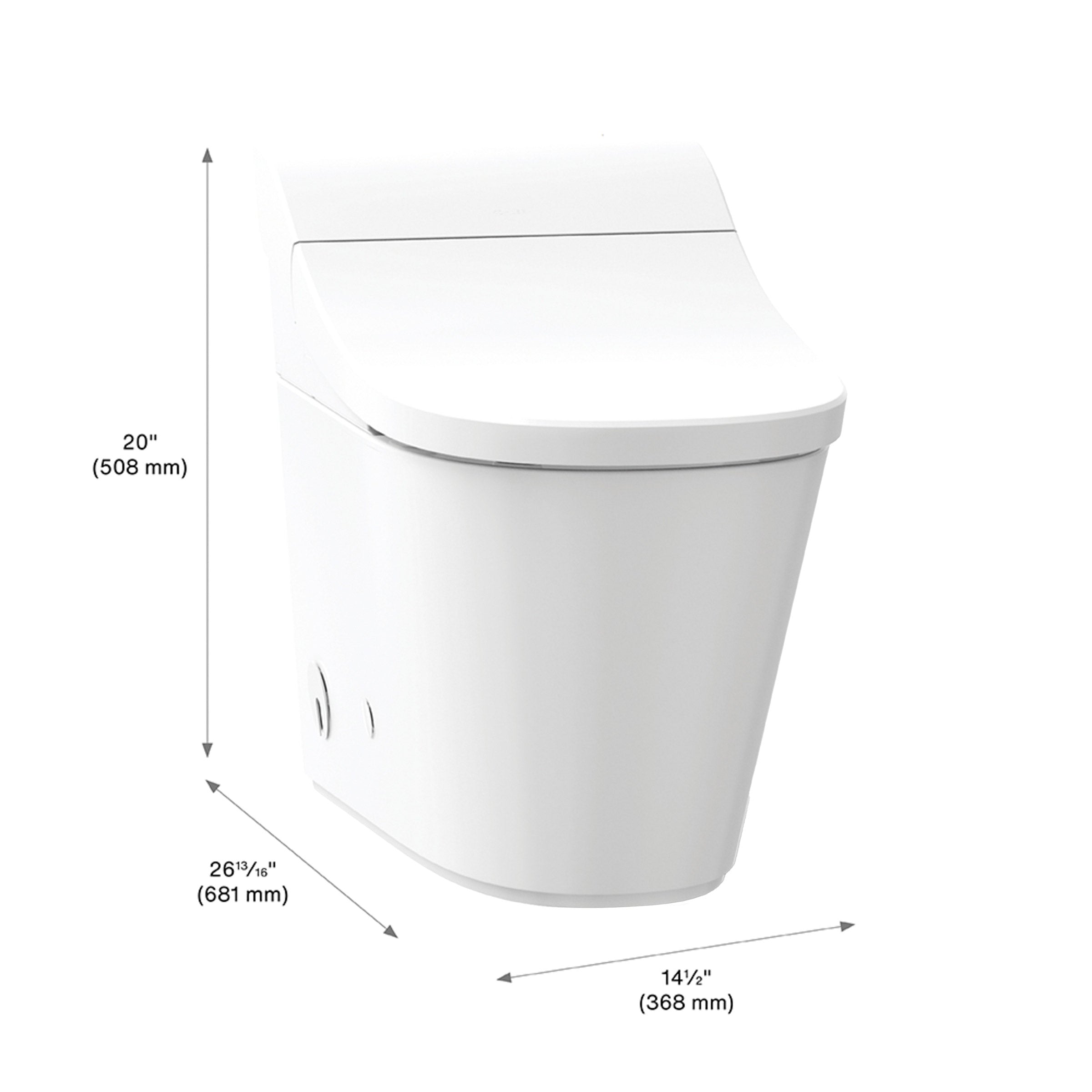 Kohler Jaro One-Piece Elongated Smart Toilet, Dual-Flush