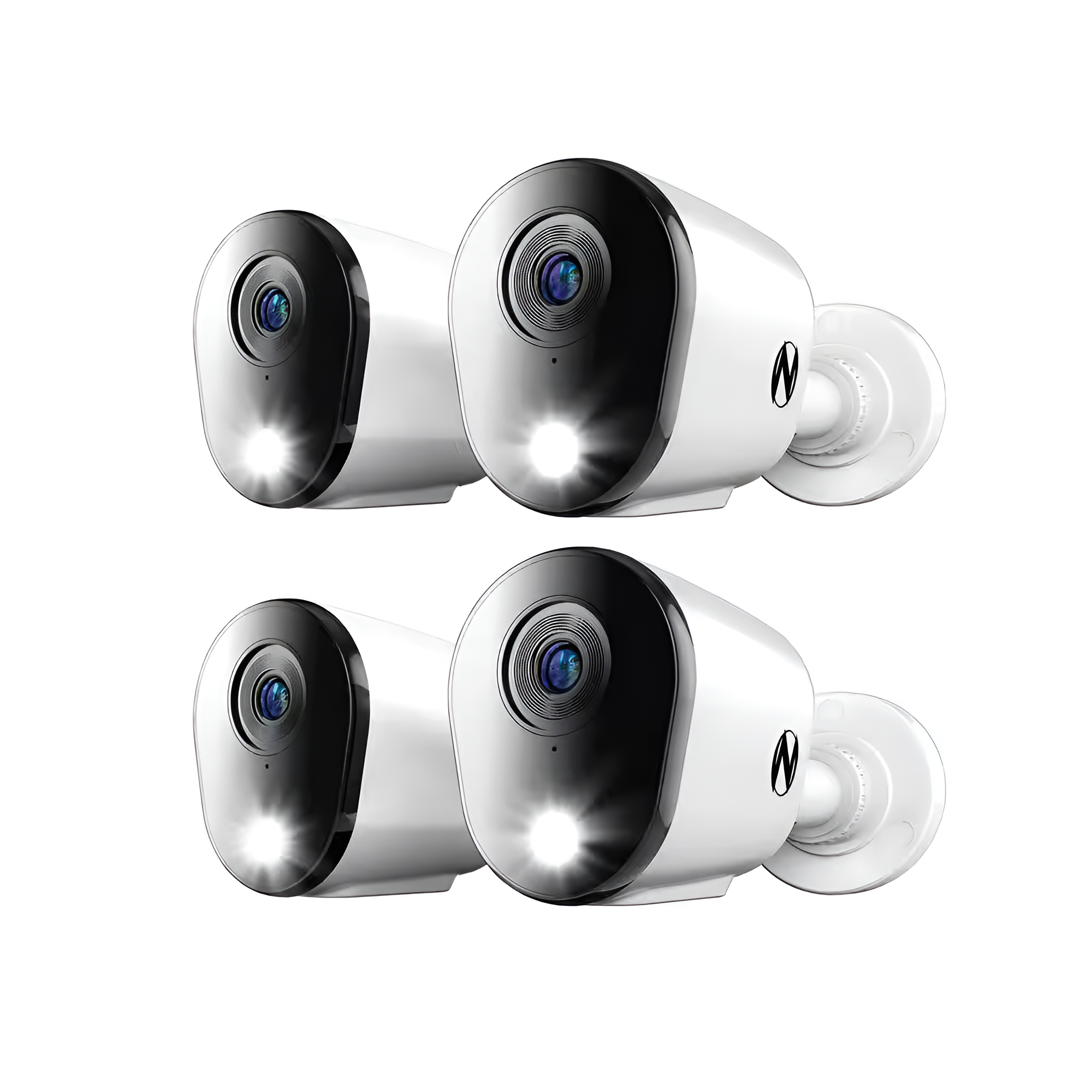 4K Wired Indoor/Outdoor Spotlight Security Cameras with 2-Way Audio (4-Pack)