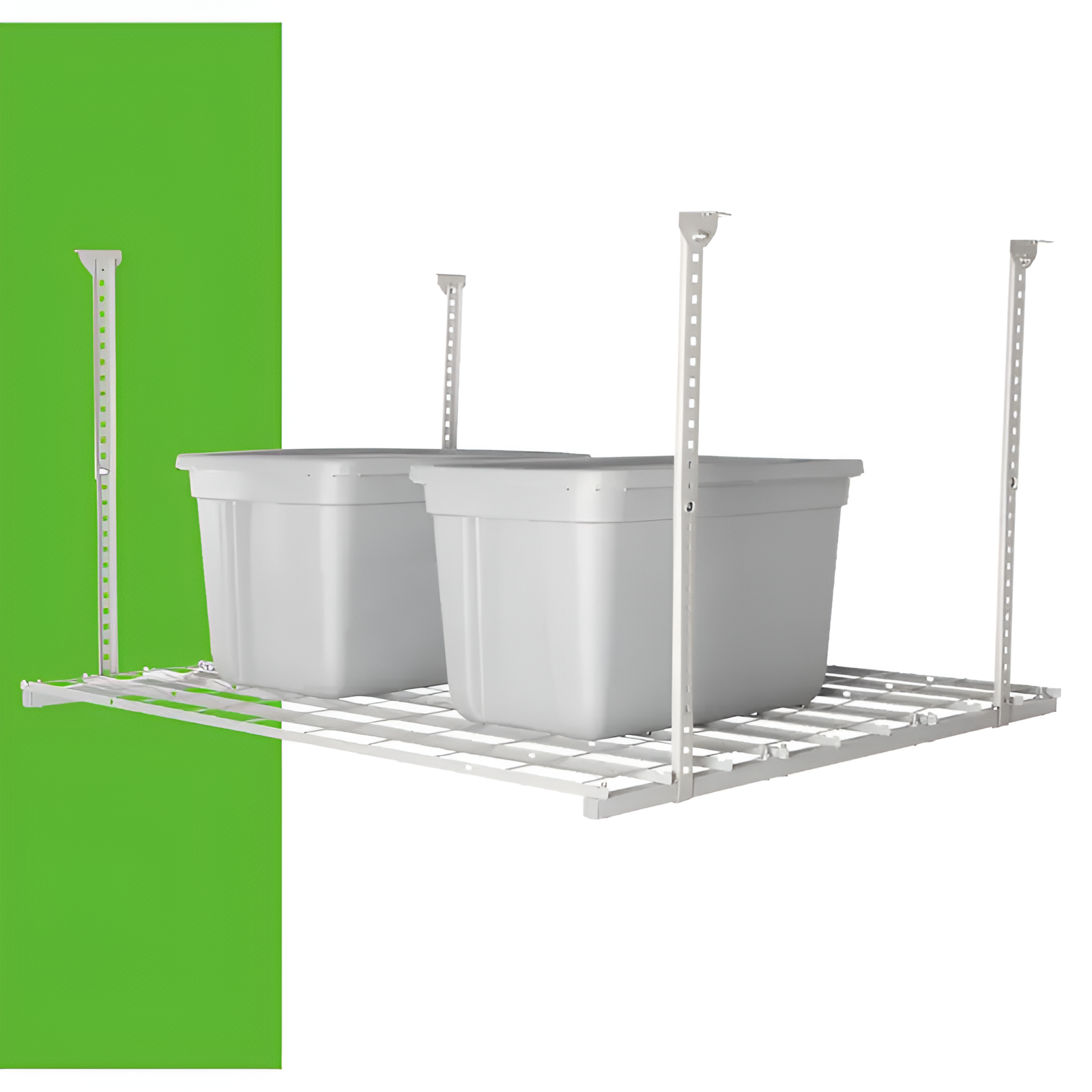 Adjustable Height Overhead Garage Storage 250-Lb in Gray Steel ( 48-In W X 42-In D )