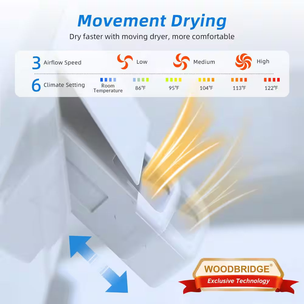 Elongated ADA Smart Toilet Bidet 1.28 GPF in Grey with Auto Open and Close, Clean Foam Dispenser and Map Flushing 1000G