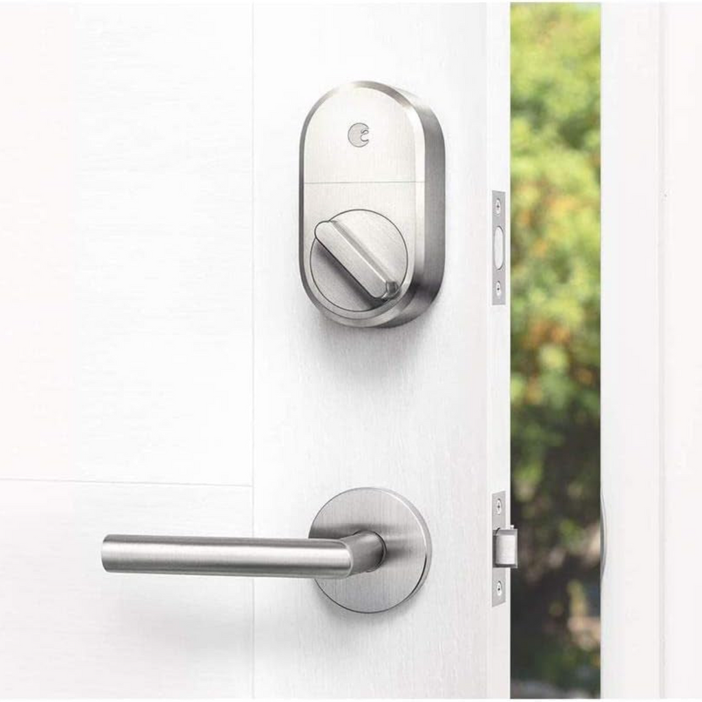 Smart Lock with Wi-Fi Bridge – Keyless Entry, Alexa Compatible, Satin Nickel