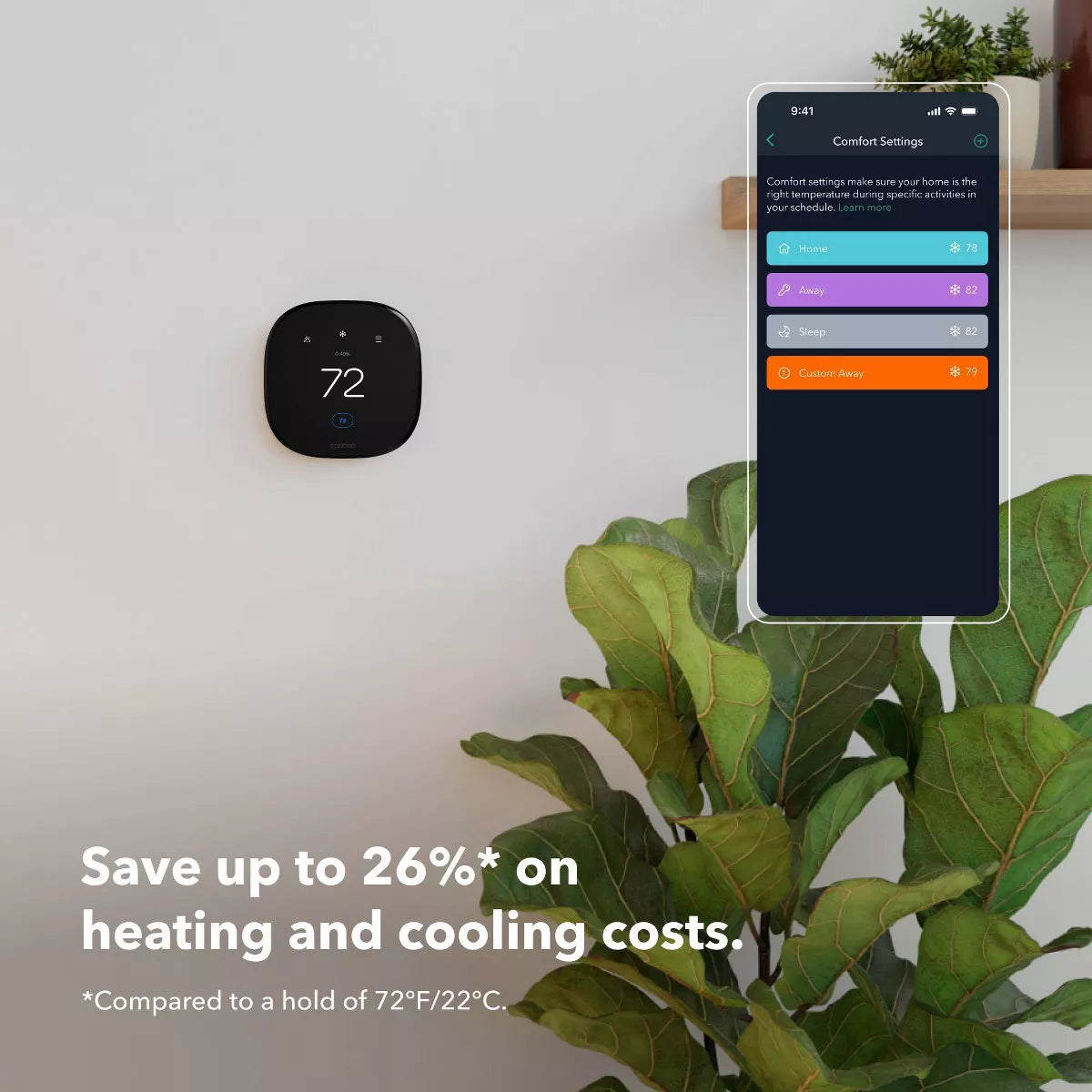 Ecobee Smart Thermostat Enhanced: Energy Star Certified, Compatible with Alexa & Google Assistant, 3-Year Warranty