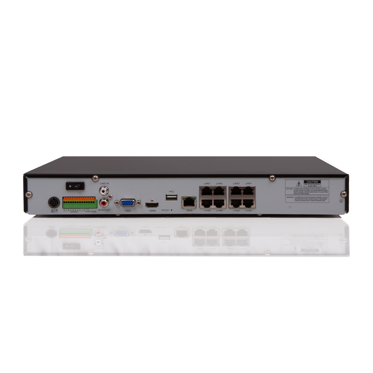 Bolide BN-NVR/8NX-S/NDAA 8-Channel NVR with 8-Port PoE and iPac AI