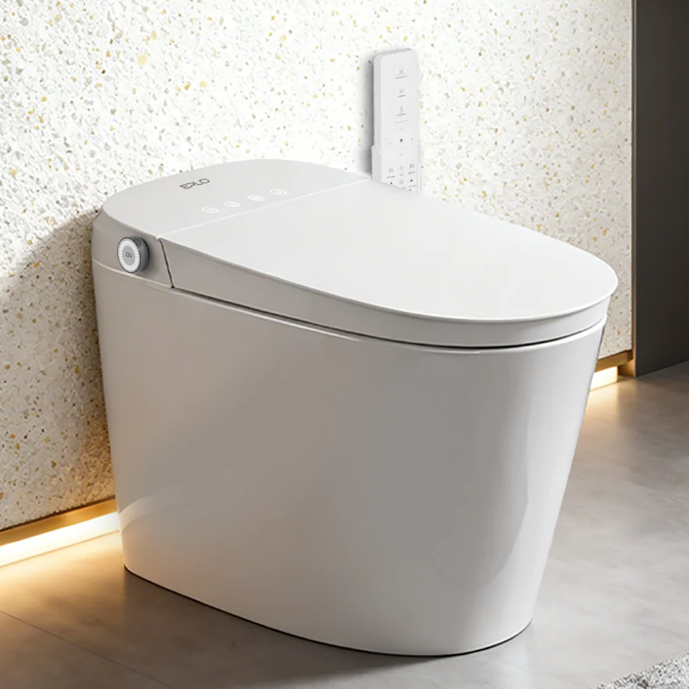 Smart Built-In Tank Bidet Toilet – Dual Flush, Elongated, Foot Sensor