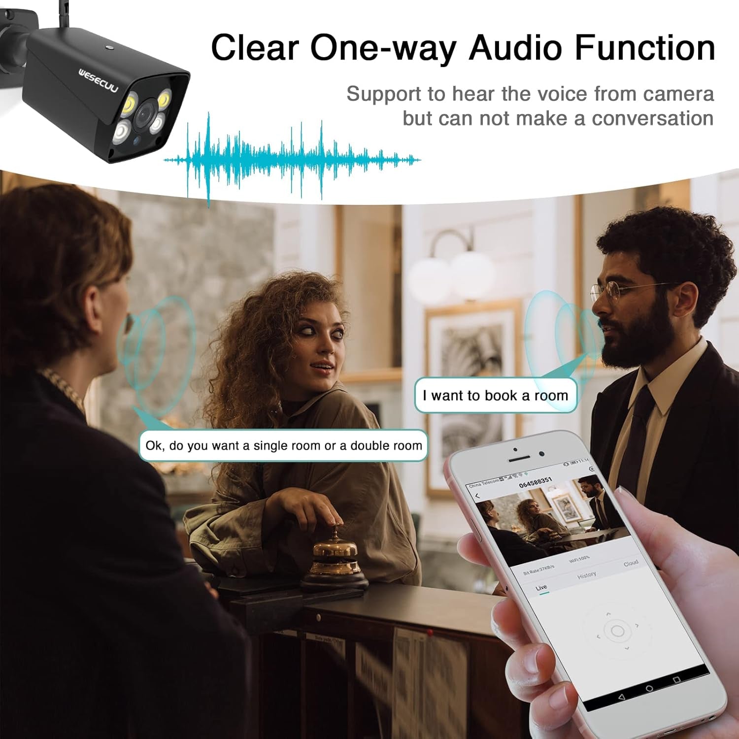 3MP Wireless Security Camera System, 4 Wireless Camera, 8CH 5MP NVR,  Home Security Camera System with No Hard Drive, AI Human Detection, Floodlight, Color Night Vision, Audio, Outdoor, Indoor