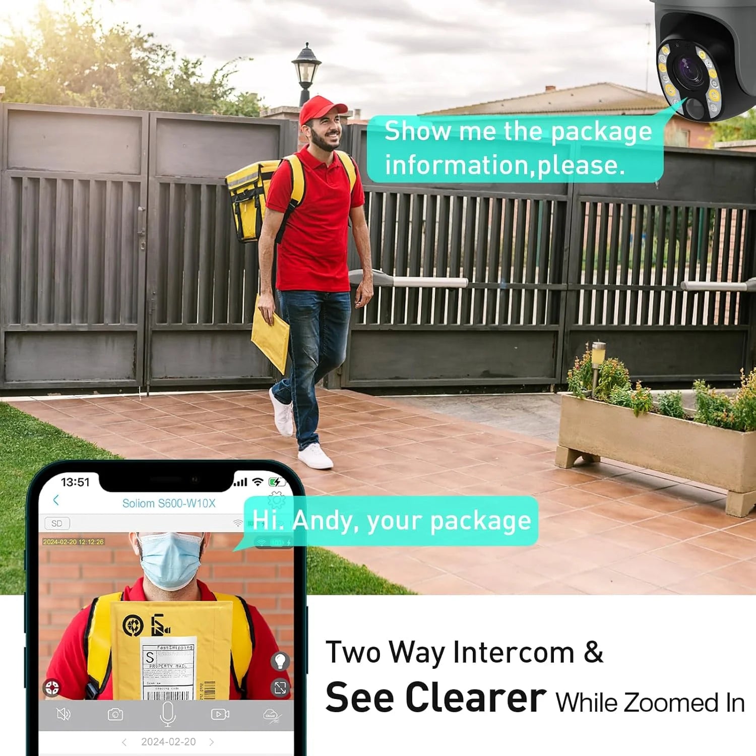 5MP Security Camera Outdoor with 10X Optical Zoom, 4G LTE Cellular Security Camera with Battery & Solar Powered, Auto Tracking,Human Detection(Gray）