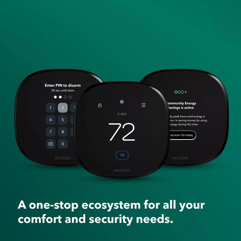 Ecobee Smart Thermostat Enhanced: Energy Star Certified, Compatible with Alexa & Google Assistant, 3-Year Warranty