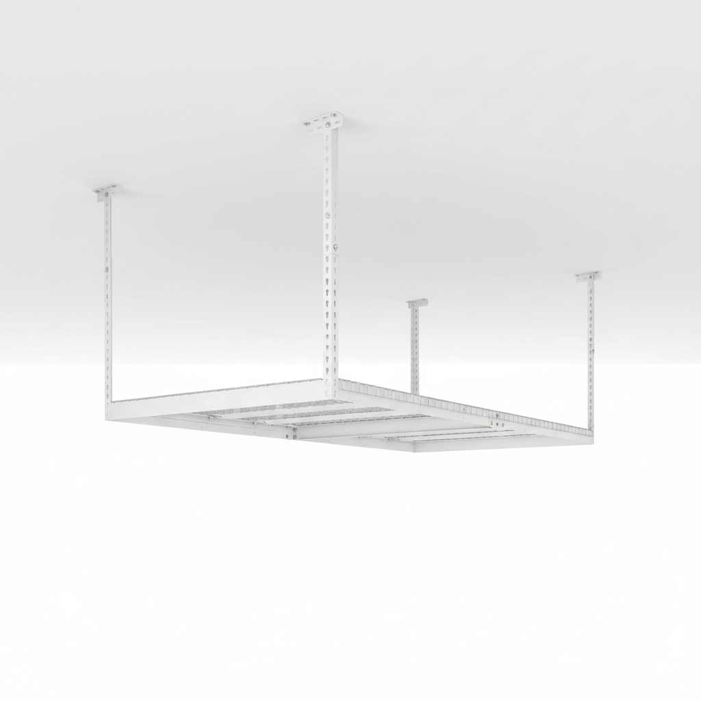 Versarac 4' x 8' Adjustable Overhead Storage Rack – 600 lb Ceiling-Mounted Steel