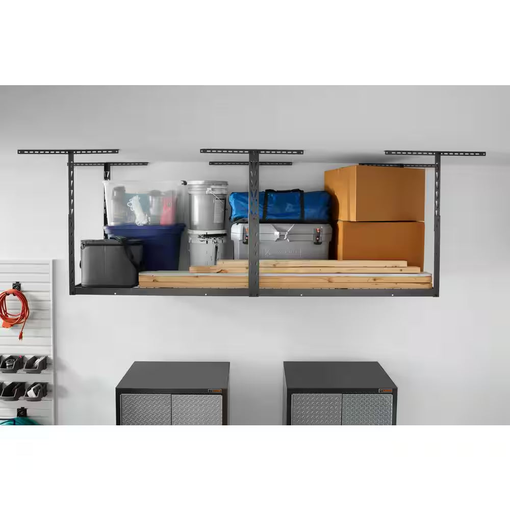 Gearloft Hammered Granite Adjustable Height Overhead Garage Storage Rack (96 in W X 24 in D)